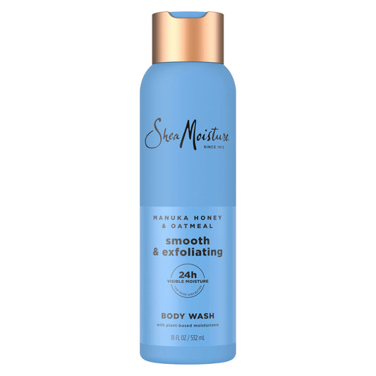 SheaMoisture African Black Soap Body Wash Calm and clearing body wash for 24H Visible Moisture for Healthy, Glowing 18 Oz
