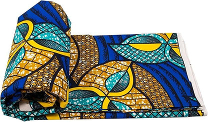 Kente nyama African Ankara Prints Wax Fabric 3 Yard African Fabric for Party Dress Craft DIY Sewing Textile Polyester Nigeria Tissu