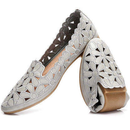 HEAWISH Women's Floral Ballet Flats Slip On Dress Shoes