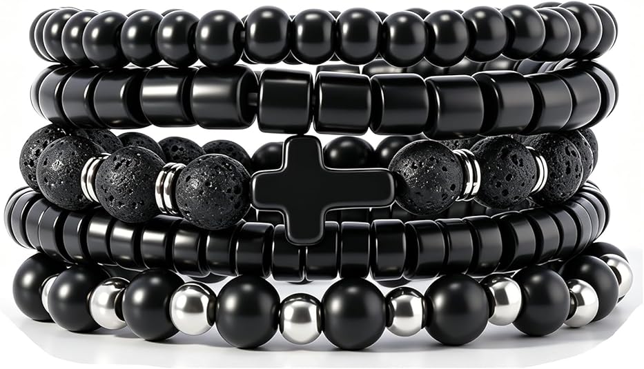 Gothic Bracelet Adjustable Punk Braided Leather Multilayer Grunge Set Bracelets Emo Metal Cuff Wrap Bangles Meaningful Gift