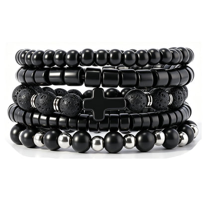 Gothic Bracelet Adjustable Punk Braided Leather Multilayer Grunge Set Bracelets Emo Metal Cuff Wrap Bangles Meaningful Gift