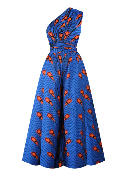 Women's African Jumpsuits Rompers V-Neck Multi-Way Wide Leg Pants
