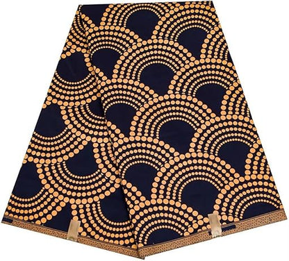 Kente nyama African Ankara Prints Wax Fabric 3 Yard African Fabric for Party Dress Craft DIY Sewing Textile Polyester Nigeria Tissu