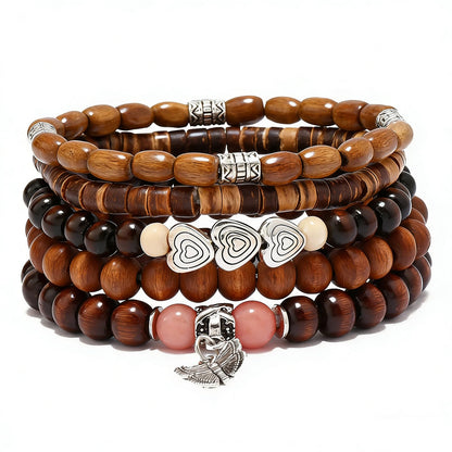Gothic Bracelet Adjustable Punk Braided Leather Multilayer Grunge Set Bracelets Emo Metal Cuff Wrap Bangles Meaningful Gift