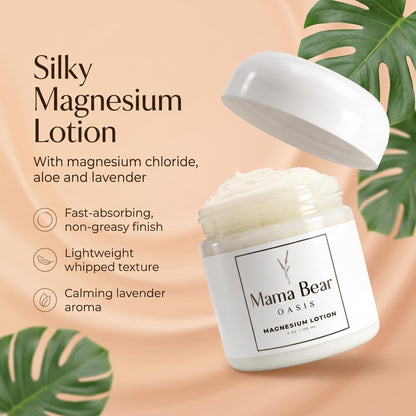 Mama Bear Oasis Magnesium Cream - Magnesium Lotion for Feet (Pack of 1)