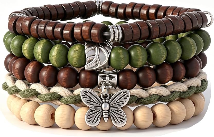 Gothic Bracelet Adjustable Punk Braided Leather Multilayer Grunge Set Bracelets Emo Metal Cuff Wrap Bangles Meaningful Gift