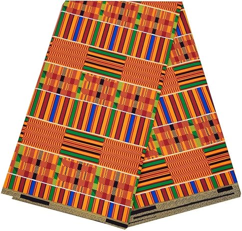 Kente nyama African Ankara Prints Wax Fabric 3 Yard African Fabric for Party Dress Craft DIY Sewing Textile Polyester Nigeria Tissu