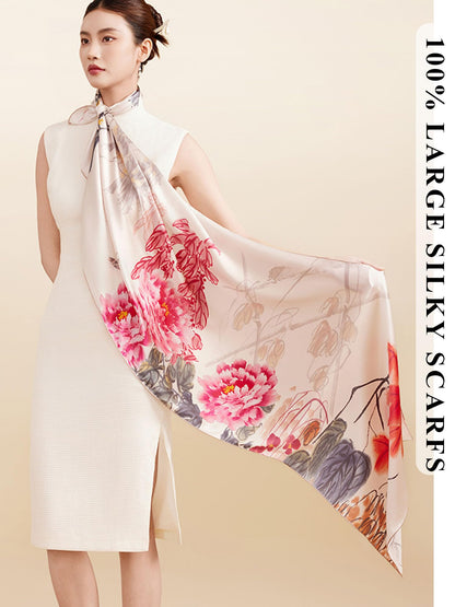 Large Shawl Scarf For Women Lightweight Wraps Silky Headscarf Long Sunscreen Scarfs