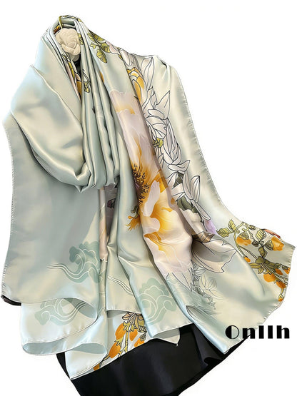 Large Shawl Scarf For Women Lightweight Wraps Silky Headscarf Long Sunscreen Scarfs