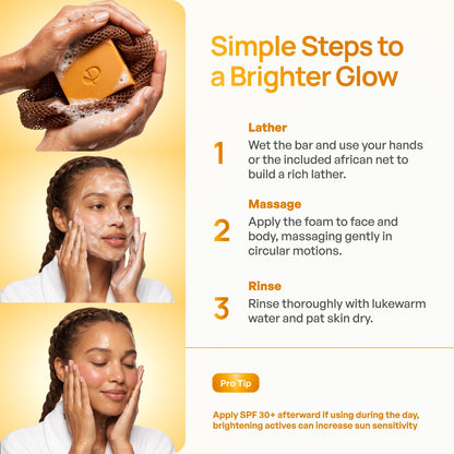 PLANTIFIQUE Kojic Acid & Turmeric Soap for Dark Spots, Lab Tested, 3 Pack