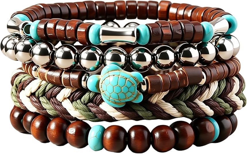 Gothic Bracelet Adjustable Punk Braided Leather Multilayer Grunge Set Bracelets Emo Metal Cuff Wrap Bangles Meaningful Gift