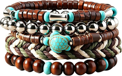 Gothic Bracelet Adjustable Punk Braided Leather Multilayer Grunge Set Bracelets Emo Metal Cuff Wrap Bangles Meaningful Gift