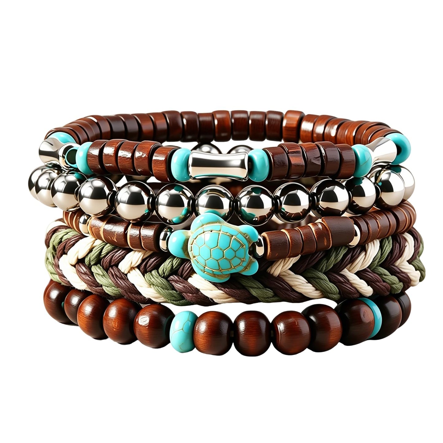 Gothic Bracelet Adjustable Punk Braided Leather Multilayer Grunge Set Bracelets Emo Metal Cuff Wrap Bangles Meaningful Gift