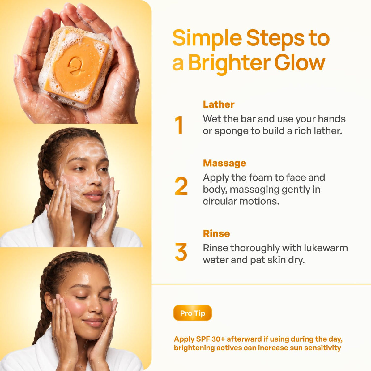 PLANTIFIQUE Kojic Acid & Turmeric Soap for Dark Spots, Lab Tested, 3 Pack