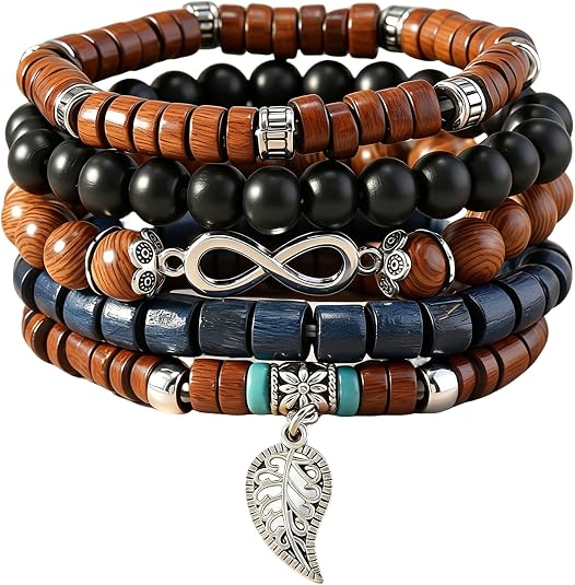 Gothic Bracelet Adjustable Punk Braided Leather Multilayer Grunge Set Bracelets Emo Metal Cuff Wrap Bangles Meaningful Gift
