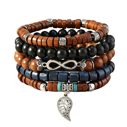 Gothic Bracelet Adjustable Punk Braided Leather Multilayer Grunge Set Bracelets Emo Metal Cuff Wrap Bangles Meaningful Gift