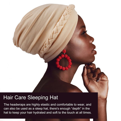 African Women Turban Caps Pre-Tied Twisted Turbans Head Scarf for Women Hair Wraps Cover Beanie Cancer Chemo Headwear