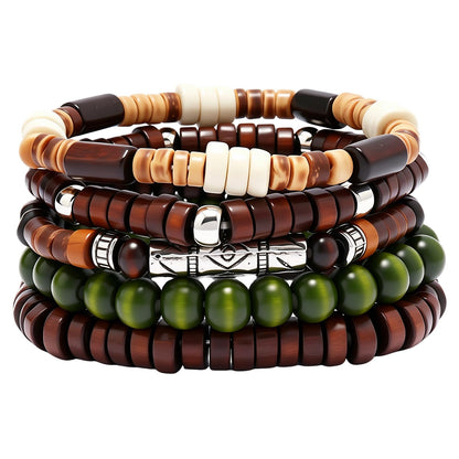 Gothic Bracelet Adjustable Punk Braided Leather Multilayer Grunge Set Bracelets Emo Metal Cuff Wrap Bangles Meaningful Gift