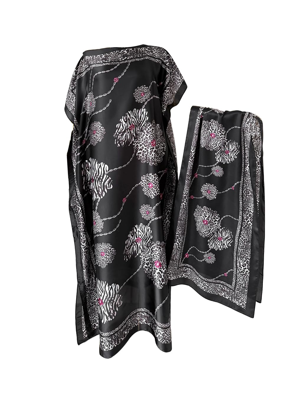 Moo Moos for Women Kaftan Dresses+Scarf for Women Plus Size Bathing Suit Cover up Caftan Maxi Beach Dresses