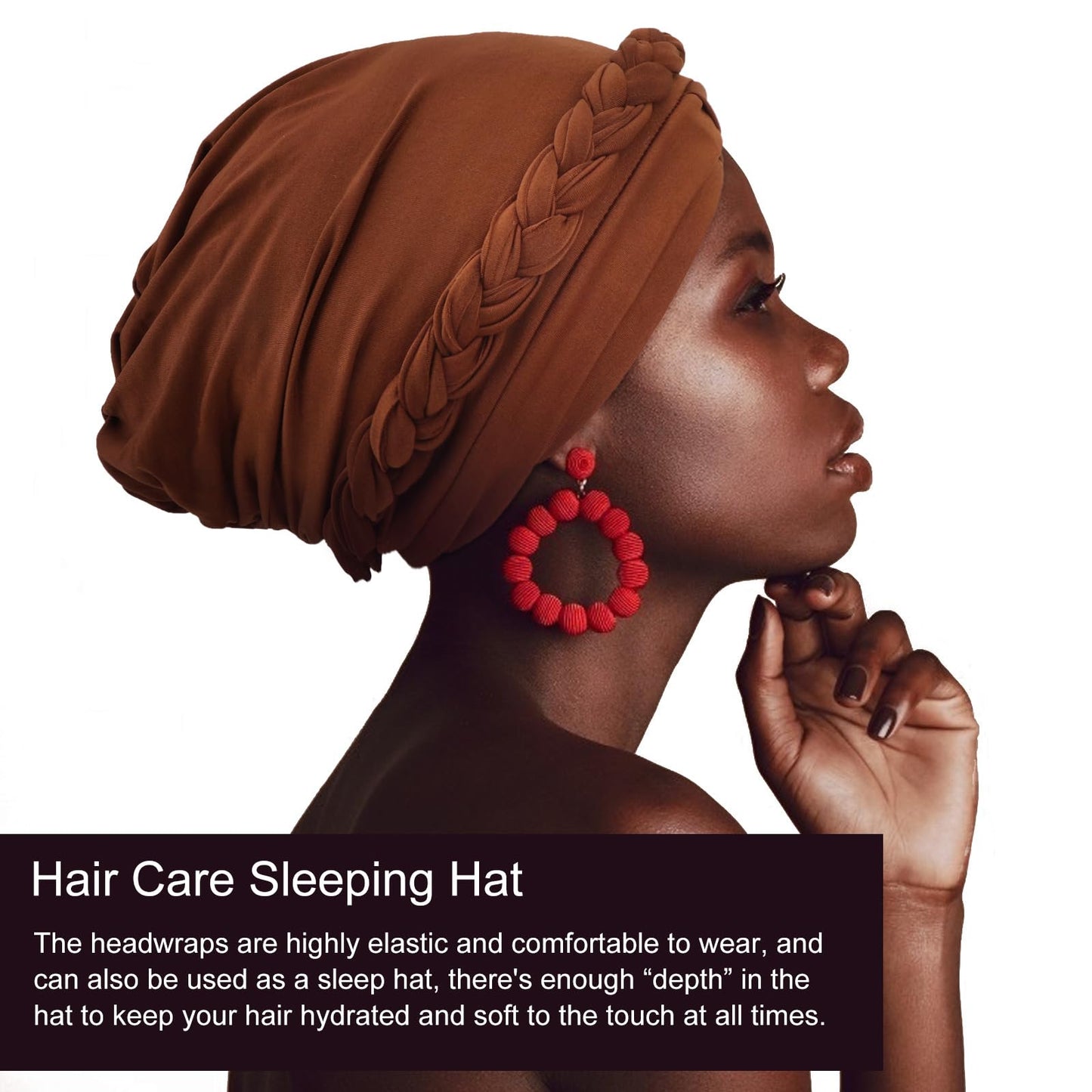 African Women Turban Caps Pre-Tied Twisted Turbans Head Scarf for Women Hair Wraps Cover Beanie Cancer Chemo Headwear
