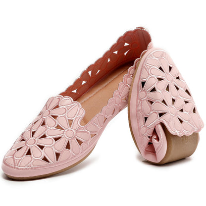 HEAWISH Women's Floral Ballet Flats Slip On Dress Shoes