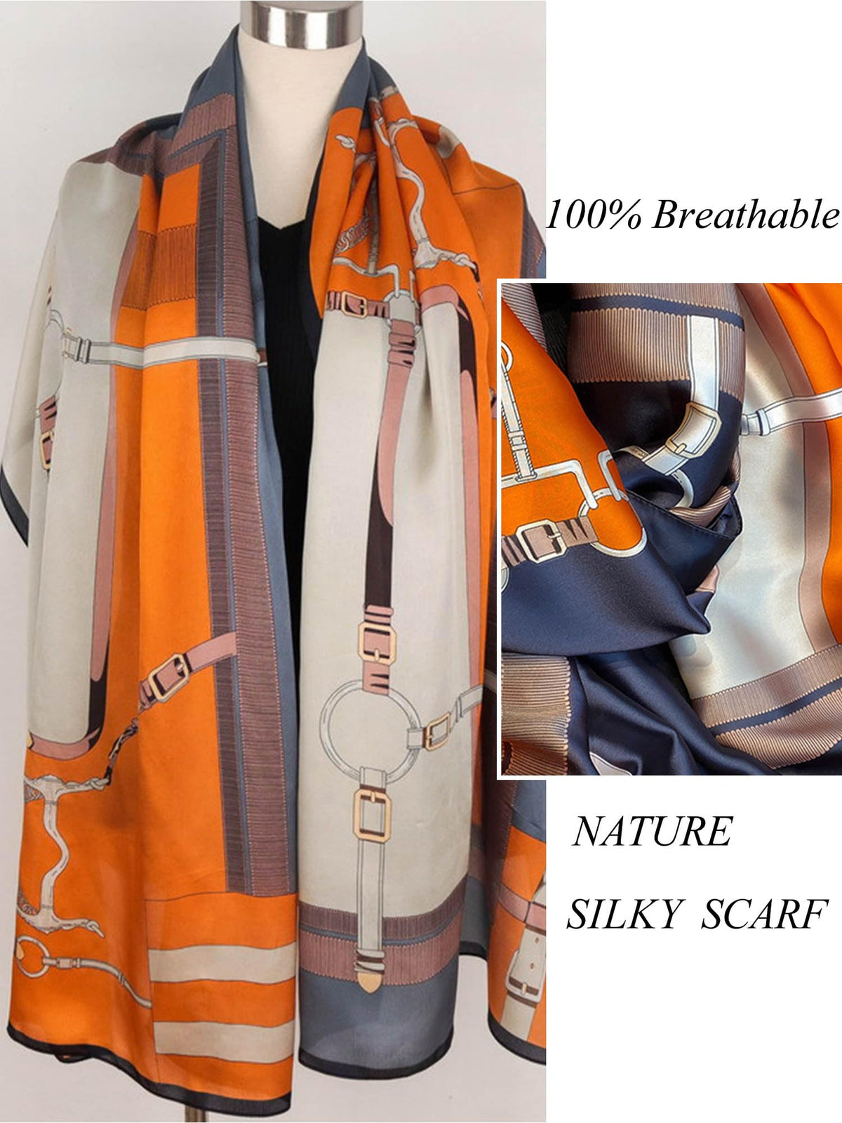 Large Shawl Scarf For Women Lightweight Wraps Silky Headscarf Long Sunscreen Scarfs