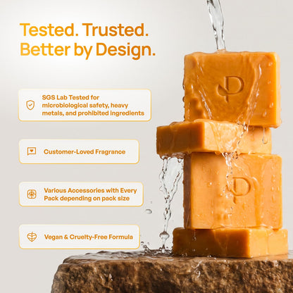 PLANTIFIQUE Kojic Acid & Turmeric Soap for Dark Spots, Lab Tested, 3 Pack