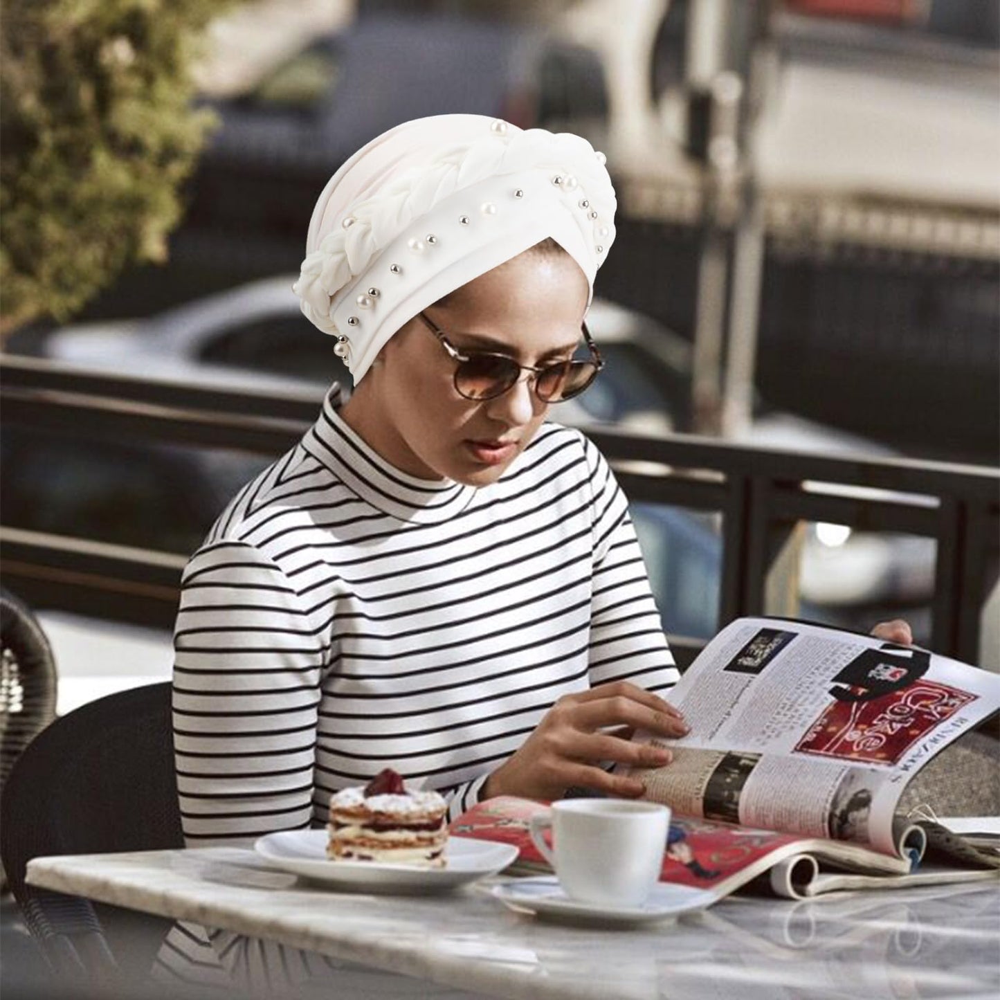 African Women Turban Caps Pre-Tied Twisted Turbans Head Scarf for Women Hair Wraps Cover Beanie Cancer Chemo Headwear