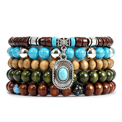 Gothic Bracelet Adjustable Punk Braided Leather Multilayer Grunge Set Bracelets Emo Metal Cuff Wrap Bangles Meaningful Gift
