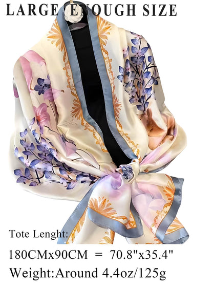 Large Shawl Scarf For Women Lightweight Wraps Silky Headscarf Long Sunscreen Scarfs