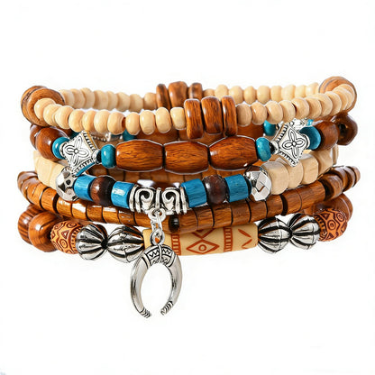 Gothic Bracelet Adjustable Punk Braided Leather Multilayer Grunge Set Bracelets Emo Metal Cuff Wrap Bangles Meaningful Gift
