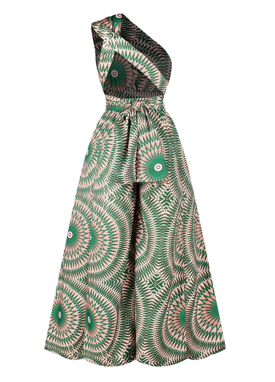 Women's African Jumpsuits Rompers V-Neck Multi-Way Wide Leg Pants