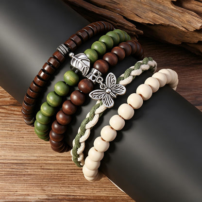Gothic Bracelet Adjustable Punk Braided Leather Multilayer Grunge Set Bracelets Emo Metal Cuff Wrap Bangles Meaningful Gift