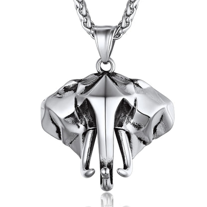 GOLDCHIC JEWELRY Africa Map Necklace for Men, Stainless Steel African Tribal/Egyptian Eye of Horus/I LOVE AFRICA/Elephant Map Hiphop Jewelry Unisex with 22'+2'Adjustable Chain