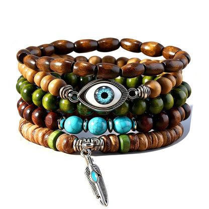 Gothic Bracelet Adjustable Punk Braided Leather Multilayer Grunge Set Bracelets Emo Metal Cuff Wrap Bangles Meaningful Gift
