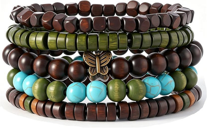 Gothic Bracelet Adjustable Punk Braided Leather Multilayer Grunge Set Bracelets Emo Metal Cuff Wrap Bangles Meaningful Gift