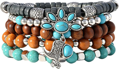 Gothic Bracelet Adjustable Punk Braided Leather Multilayer Grunge Set Bracelets Emo Metal Cuff Wrap Bangles Meaningful Gift