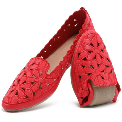 HEAWISH Women's Floral Ballet Flats Slip On Dress Shoes