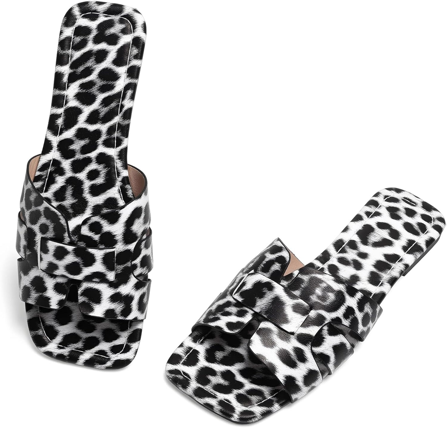Women's Dressy Casual Flat Sandals, Elegant Comfortable Slip-On Slides with Textured Upper, Versatile Dressy Style for Everyday Wear