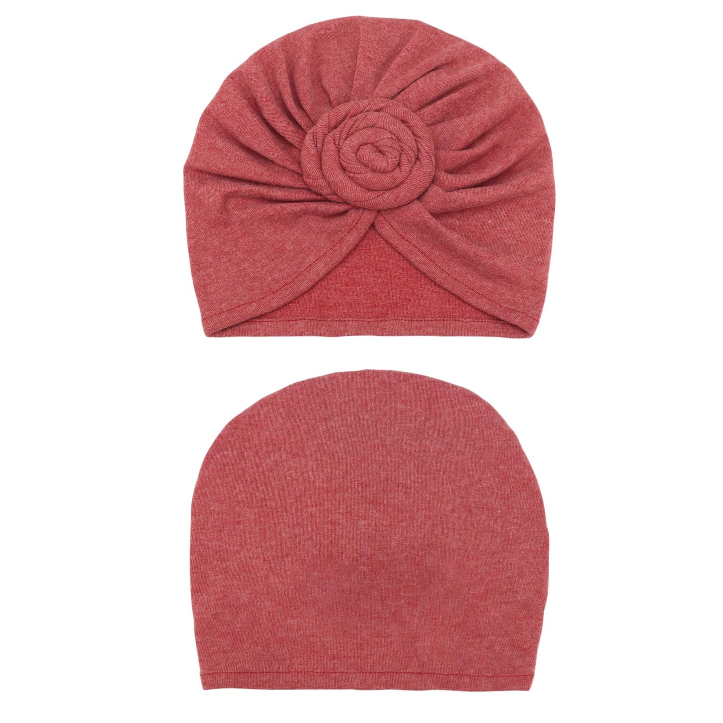 DRESHOW 5 Pack Knotted Headwraps for Women African Turban Pre-Knotted Beanie Headwraps Hair Covers