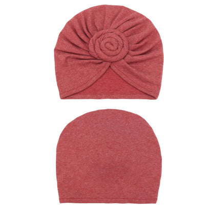 DRESHOW 5 Pack Knotted Headwraps for Women African Turban Pre-Knotted Beanie Headwraps Hair Covers