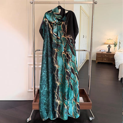 Moo Moos for Women Kaftan Dresses+Scarf for Women Plus Size Bathing Suit Cover up Caftan Maxi Beach Dresses