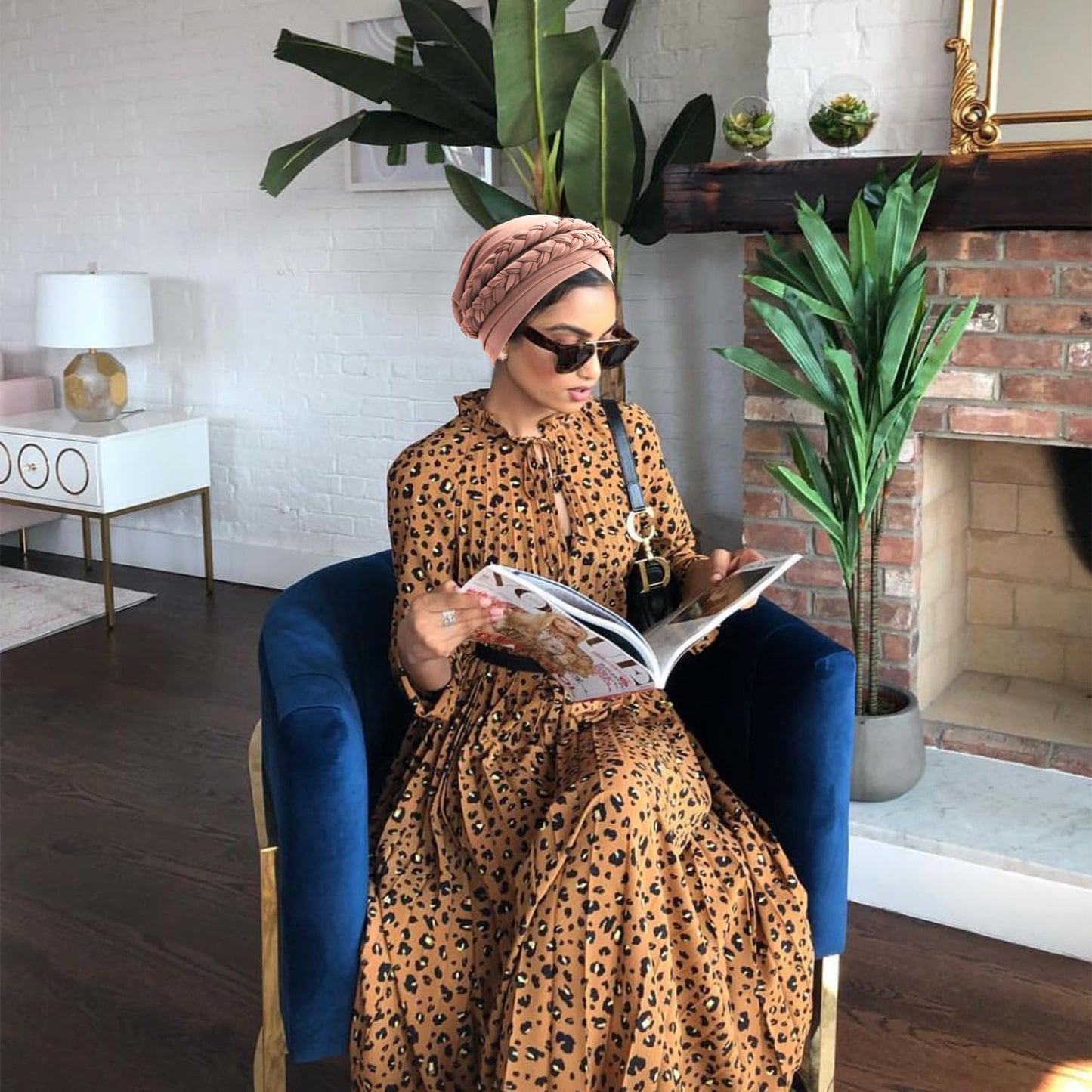 African Women Turban Caps Pre-Tied Twisted Turbans Head Scarf for Women Hair Wraps Cover Beanie Cancer Chemo Headwear