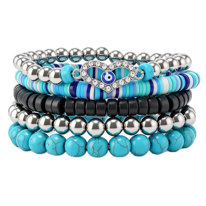 Gothic Bracelet Adjustable Punk Braided Leather Multilayer Grunge Set Bracelets Emo Metal Cuff Wrap Bangles Meaningful Gift
