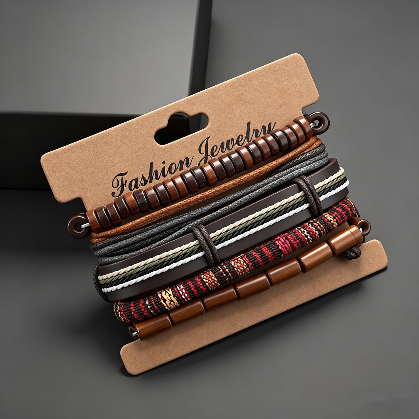Gothic Bracelet Adjustable Punk Braided Leather Multilayer Grunge Set Bracelets Emo Metal Cuff Wrap Bangles Meaningful Gift