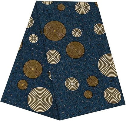 Kente nyama African Ankara Prints Wax Fabric 3 Yard African Fabric for Party Dress Craft DIY Sewing Textile Polyester Nigeria Tissu