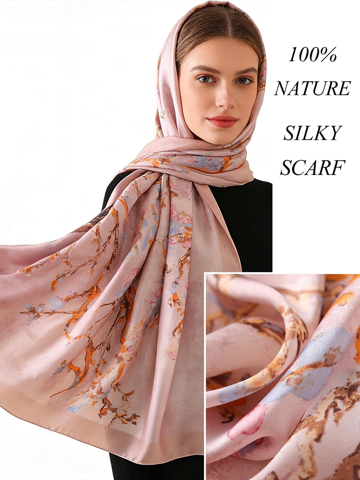 Large Shawl Scarf For Women Lightweight Wraps Silky Headscarf Long Sunscreen Scarfs