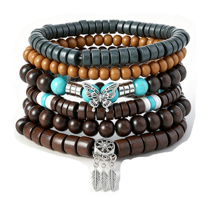 Gothic Bracelet Adjustable Punk Braided Leather Multilayer Grunge Set Bracelets Emo Metal Cuff Wrap Bangles Meaningful Gift