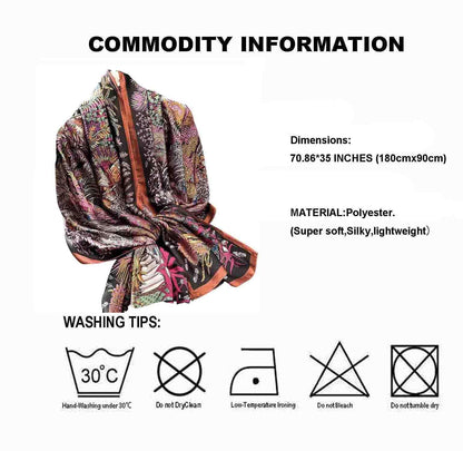 Acotavie Scarfs for Women Dressy Fashion Scarves Long Floral Pattern Scarf