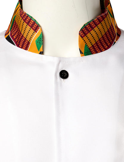 LucMatton Men's 2 Piece Outfits Long Sleeve Button Down African Dashiki Shirts and Pants Set Traditional Ethnic Suits